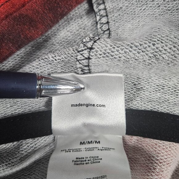 Marvel Deadpool Falling Men's Size M Short Sleeve Hoodie Pullover Red Tie Dye - Picture 4 of 8